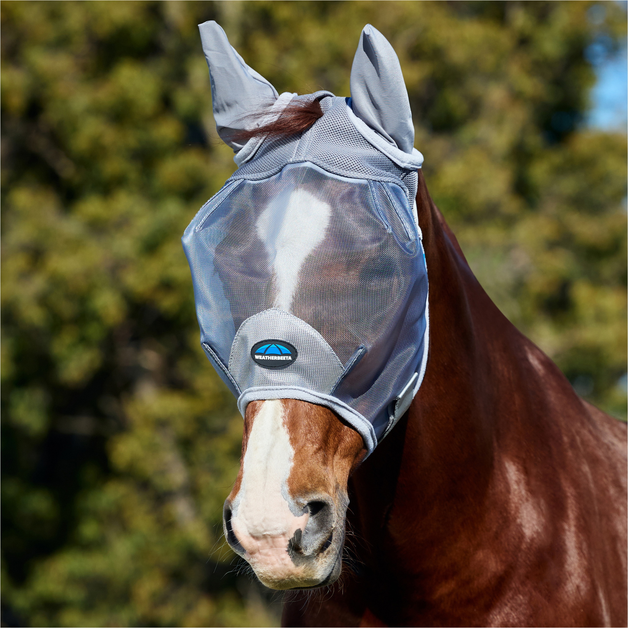 2026 WeatherBeeta Comfitec Dauerhaft Netz Fliegen Maske Mit Ohren 1029728 - Grey